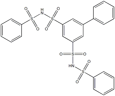 N,N'-Bis(phenylsulfonyl)-1,1'-biphenyl-3,5-disulfonamide Struktur