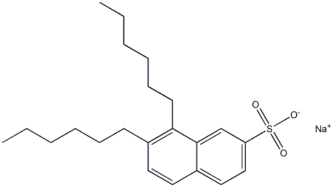 7,8-Dihexyl-2-naphthalenesulfonic acid sodium salt Struktur