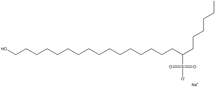 23-Hydroxytricosane-7-sulfonic acid sodium salt Struktur