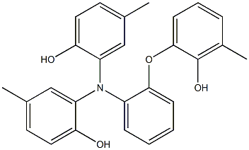 N,N-Bis(2-hydroxy-5-methylphenyl)-2-(2-hydroxy-3-methylphenoxy)benzenamine Struktur