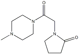 1-Methyl-4-[(2-oxo-1-pyrrolidinyl)acetyl]piperazine Struktur