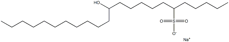 12-Hydroxytricosane-6-sulfonic acid sodium salt Struktur