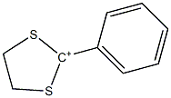 2-Phenyl-1,3-dithiolan-2-ylium Struktur