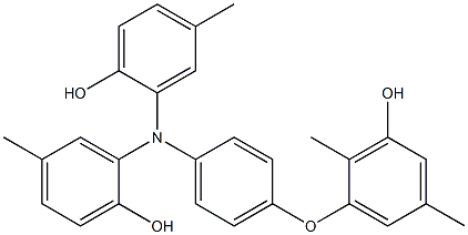 N,N-Bis(2-hydroxy-5-methylphenyl)-4-(3-hydroxy-2,5-dimethylphenoxy)benzenamine Struktur