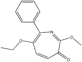 2-Methoxy-6-ethoxy-7-phenyl-3H-azepin-3-one Struktur