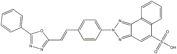 2-[4-[2-(5-Phenyl-1,3,4-oxadiazol-2-yl)vinyl]phenyl]-2H-naphtho[1,2-d]triazole-5-sulfonic acid Struktur