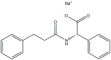 2-Phenyl-N-(3-phenylpropionyl)-L-glycine sodium salt Struktur