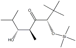 [3S,5S,6R,(-)]-6-Hydroxy-2,2,5,7-tetramethyl-3-trimethylsiloxy-4-octanone Struktur