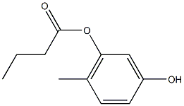 Butyric acid 3-hydroxy-6-methylphenyl ester Struktur