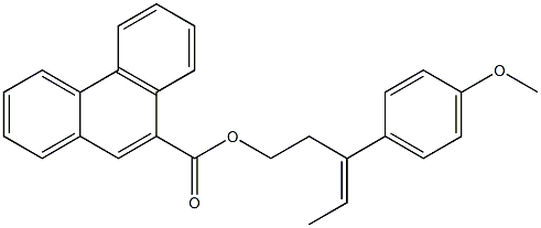 Phenanthrene-9-carboxylic acid (E)-3-(4-methoxyphenyl)-3-pentenyl ester Struktur