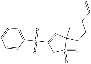 2,5-Dihydro-2-(4-pentenyl)-2-methyl-4-phenylsulfonylthiophene 1,1-dioxide Struktur