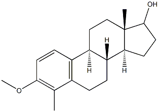 3-Methoxy-4-methylestra-1,3,5(10)-trien-17-ol Struktur