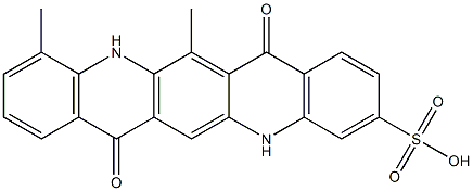 5,7,12,14-Tetrahydro-11,13-dimethyl-7,14-dioxoquino[2,3-b]acridine-3-sulfonic acid Struktur