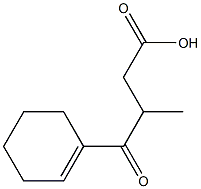 3-Methyl-4-oxo-4-(1-cyclohexenyl)butanoic acid Struktur