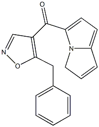 4-(Pyrrolizinocarbonyl)-5-benzylisoxazole Struktur