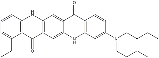 3-(Dibutylamino)-8-ethyl-5,12-dihydroquino[2,3-b]acridine-7,14-dione Struktur