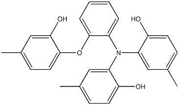 N,N-Bis(2-hydroxy-5-methylphenyl)-2-(2-hydroxy-4-methylphenoxy)benzenamine Struktur