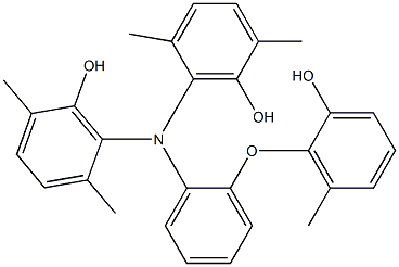 N,N-Bis(6-hydroxy-2,5-dimethylphenyl)-2-(2-hydroxy-6-methylphenoxy)benzenamine Struktur