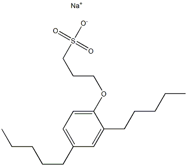 3-(2,4-Dipentylphenoxy)propane-1-sulfonic acid sodium salt Struktur