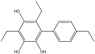 3,5-Diethyl-6-(4-ethylphenyl)benzene-1,2,4-triol Struktur