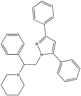 3,5-Diphenyl-1-[2-phenyl-2-(piperidin-1-yl)ethyl]-1H-pyrazole Struktur