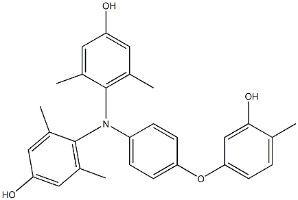 N,N-Bis(4-hydroxy-2,6-dimethylphenyl)-4-(3-hydroxy-4-methylphenoxy)benzenamine Struktur