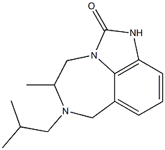 4,5,6,7-Tetrahydro-5-methyl-6-(2-methylpropyl)imidazo[4,5,1-jk][1,4]benzodiazepin-2(1H)-one Struktur