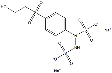 1-[p-(2-Hydroxyethylsulfonyl)phenyl]hydrazine-1,2-disulfonic acid disodium salt Struktur