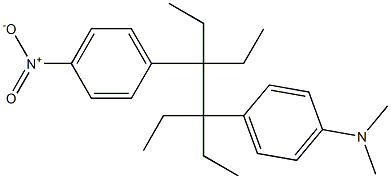 3,4-Diethyl-3-(4-nitrophenyl)-4-[4-(dimethylamino)phenyl]hexane Struktur