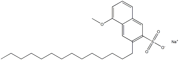 5-Methoxy-3-tetradecyl-2-naphthalenesulfonic acid sodium salt Struktur