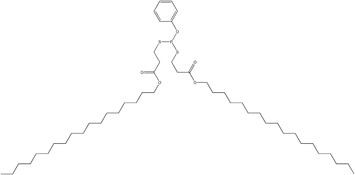 Dithiophosphorous acid S,S-bis[2-(octadecyloxycarbonyl)ethyl]O-phenyl ester Struktur