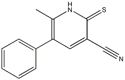 1,2-Dihydro-3-cyano-5-phenyl-6-methylpyridine-2-thione Struktur