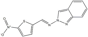 2-[(2H-Indazol-2-yl)iminomethyl]-5-nitrothiophene Struktur