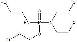 N,N-Bis(2-chloroethyl)-N'-(2-hydroxyethyl)diamidophosphoric acid 2-chloroethyl ester Struktur