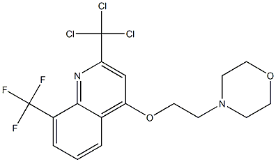 2-Trichloromethyl-4-(2-morpholinoethoxy)-8-trifluoromethylquinoline Struktur