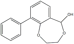 9-Phenyl-2,3-dihydro-5H-1,4-benzodioxepin-5-ol Struktur