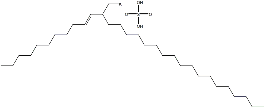 Sulfuric acid 2-(1-undecenyl)icosyl=potassium ester salt Struktur