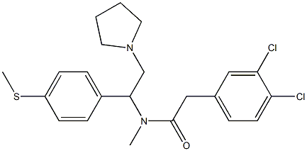 3,4-Dichloro-N-methyl-N-[1-(4-methylthiophenyl)-2-(1-pyrrolidinyl)ethyl]benzeneacetamide Struktur