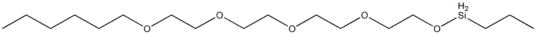 Propyl[2-[2-[2-[2-(hexyloxy)ethoxy]ethoxy]ethoxy]ethoxy]silane Struktur