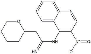 N1-(3-Nitroquinolin-4-yl)-2-[(tetrahydro-2H-pyran)-2-yl]acetamidine Struktur