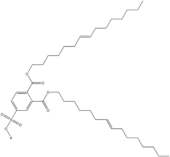 4-(Potassiosulfo)phthalic acid di(7-pentadecenyl) ester Struktur