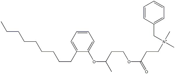 N,N-Dimethyl-N-benzyl-N-[2-[[3-(2-nonylphenyloxy)butyl]oxycarbonyl]ethyl]aminium Struktur