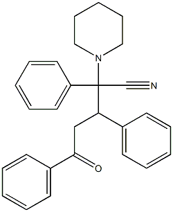 2,3,5-Triphenyl-2-(1-piperidinyl)-5-oxovaleronitrile Struktur