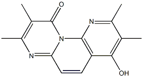 2,3,8,9-Tetramethyl-4-hydroxy-10H-pyrimido[1,2-a][1,8]naphthyridin-10-one Struktur