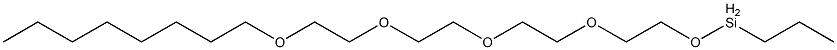 Propyl[2-[2-[2-[2-(octyloxy)ethoxy]ethoxy]ethoxy]ethoxy]silane Struktur