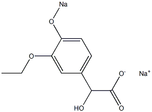 2-[3-Ethoxy-4-(sodiooxy)phenyl]-2-hydroxyacetic acid sodium salt Struktur