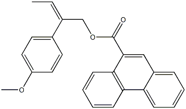 Phenanthrene-9-carboxylic acid (E)-2-(4-methoxyphenyl)2-butenyl ester Struktur