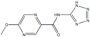 5-Methoxy-N-(1H-tetrazol-5-yl)pyrazine-2-carboxamide Struktur