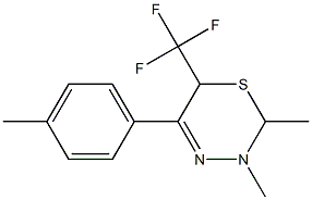 3,6-Dihydro-2,3-dimethyl-6-trifluoromethyl-5-(p-tolyl)-2H-1,3,4-thiadiazine Struktur