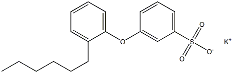 3-(2-Hexylphenoxy)benzenesulfonic acid potassium salt Struktur